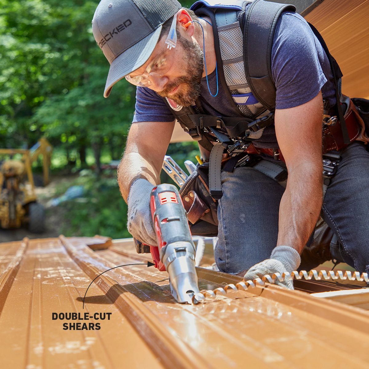 Cutting metal roofing