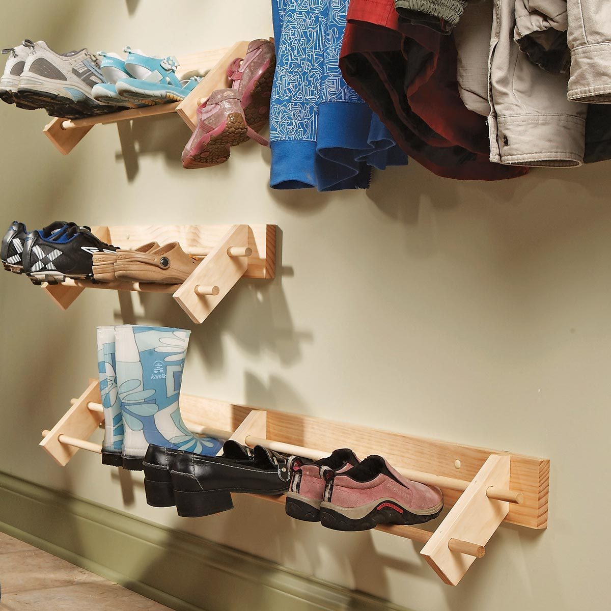 DIY shoe organizer storage