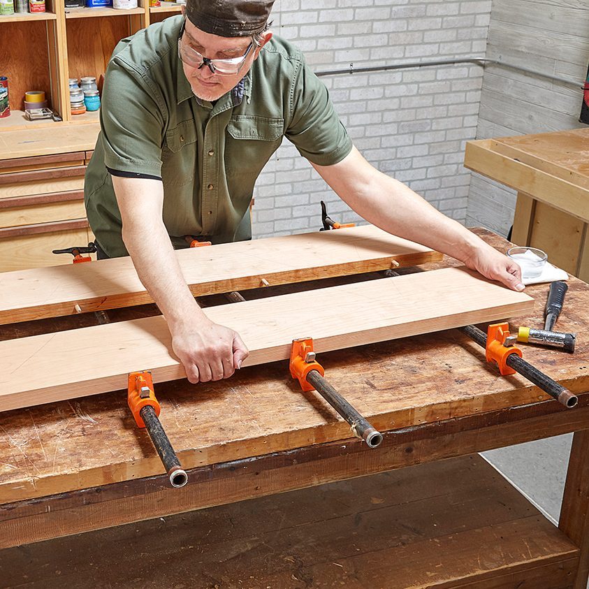 Gluing the Bench Seat