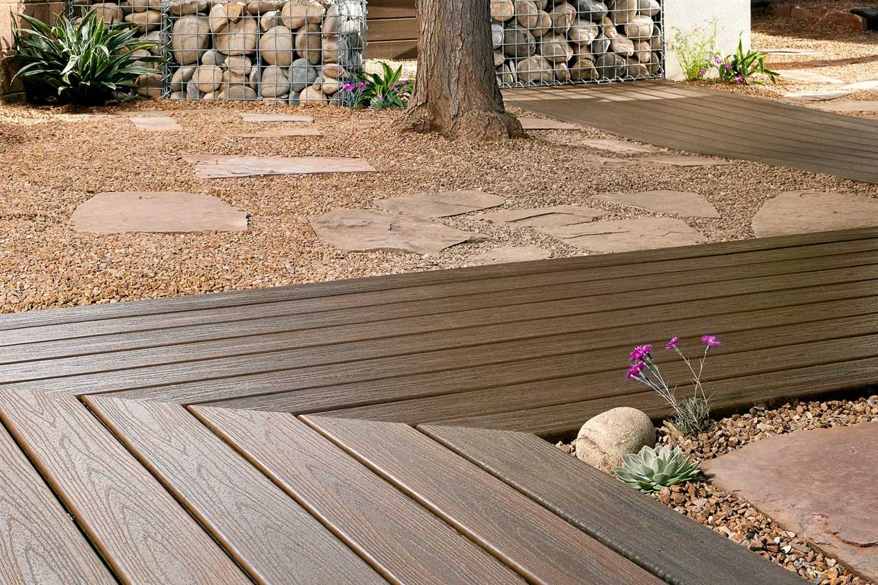 New Mexico Back Yard Composite Decking Boardwalk