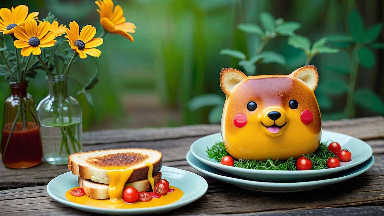 Grilled Cheese Animal Shapes with Tomato Soup
