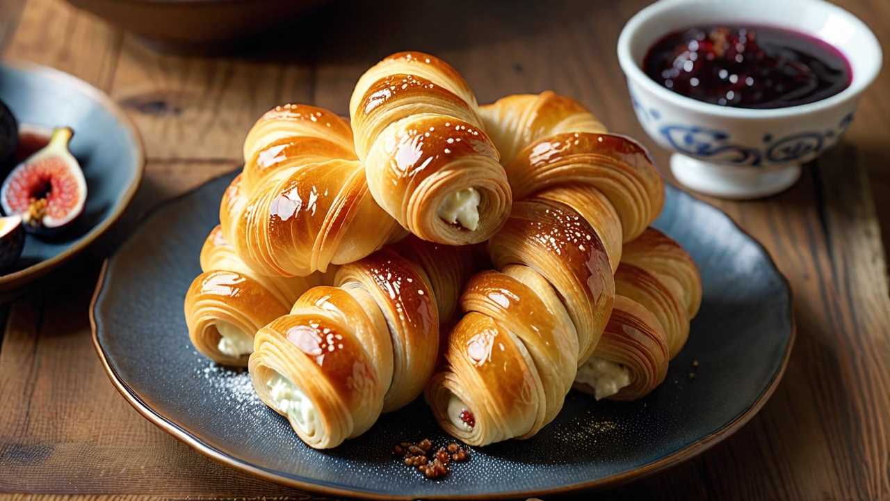 Camembert and Fig Jam Puff Pastry Twists