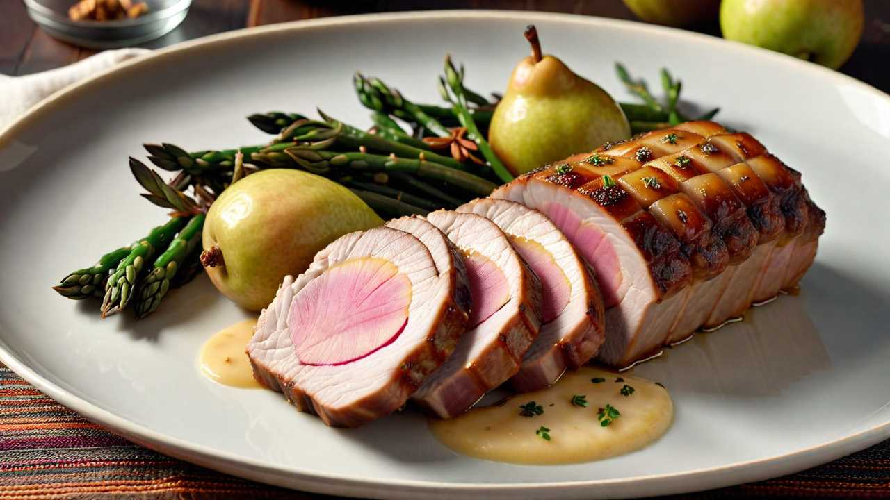 Gorgonzola and Pear Pork Tenderloin