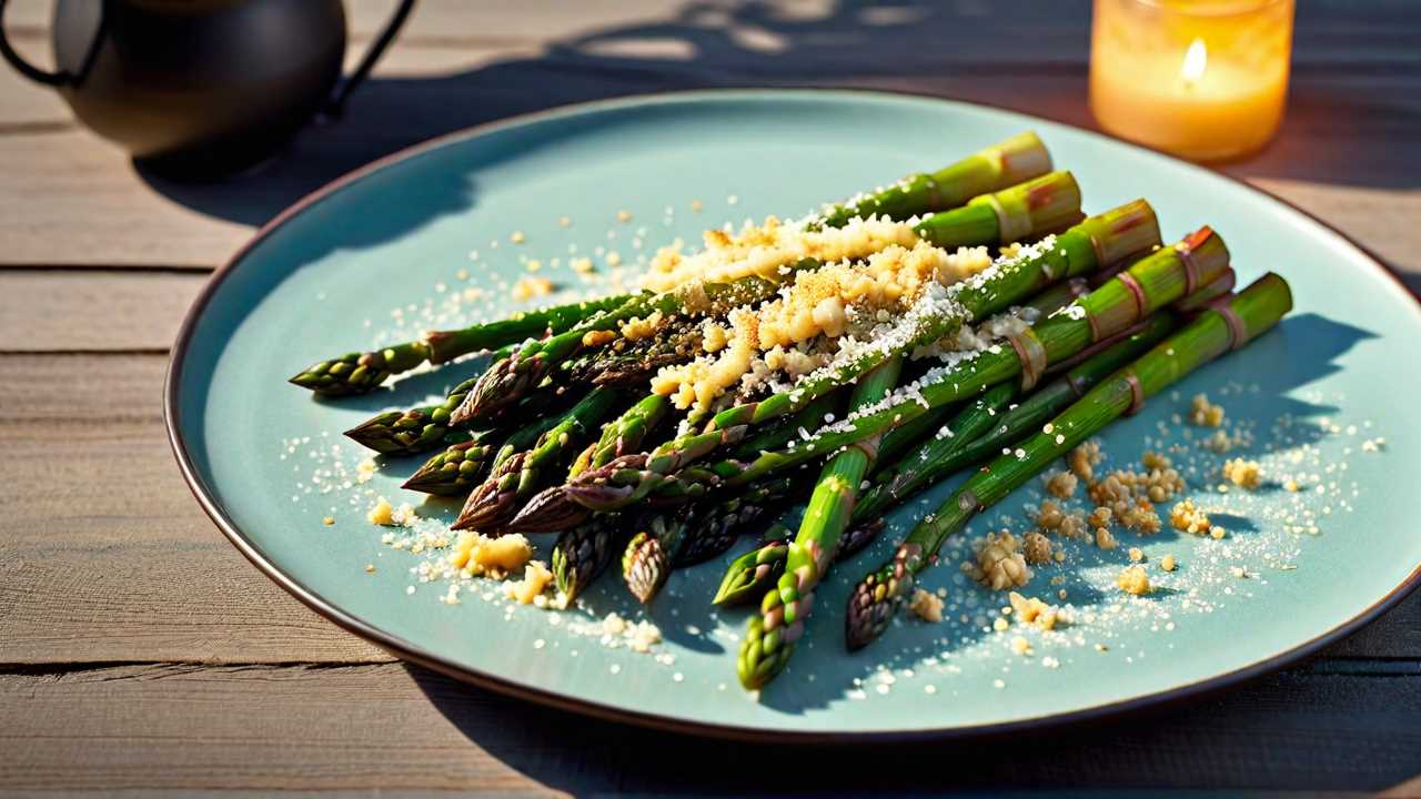 Grilled Asparagus with Parmesan Crumble