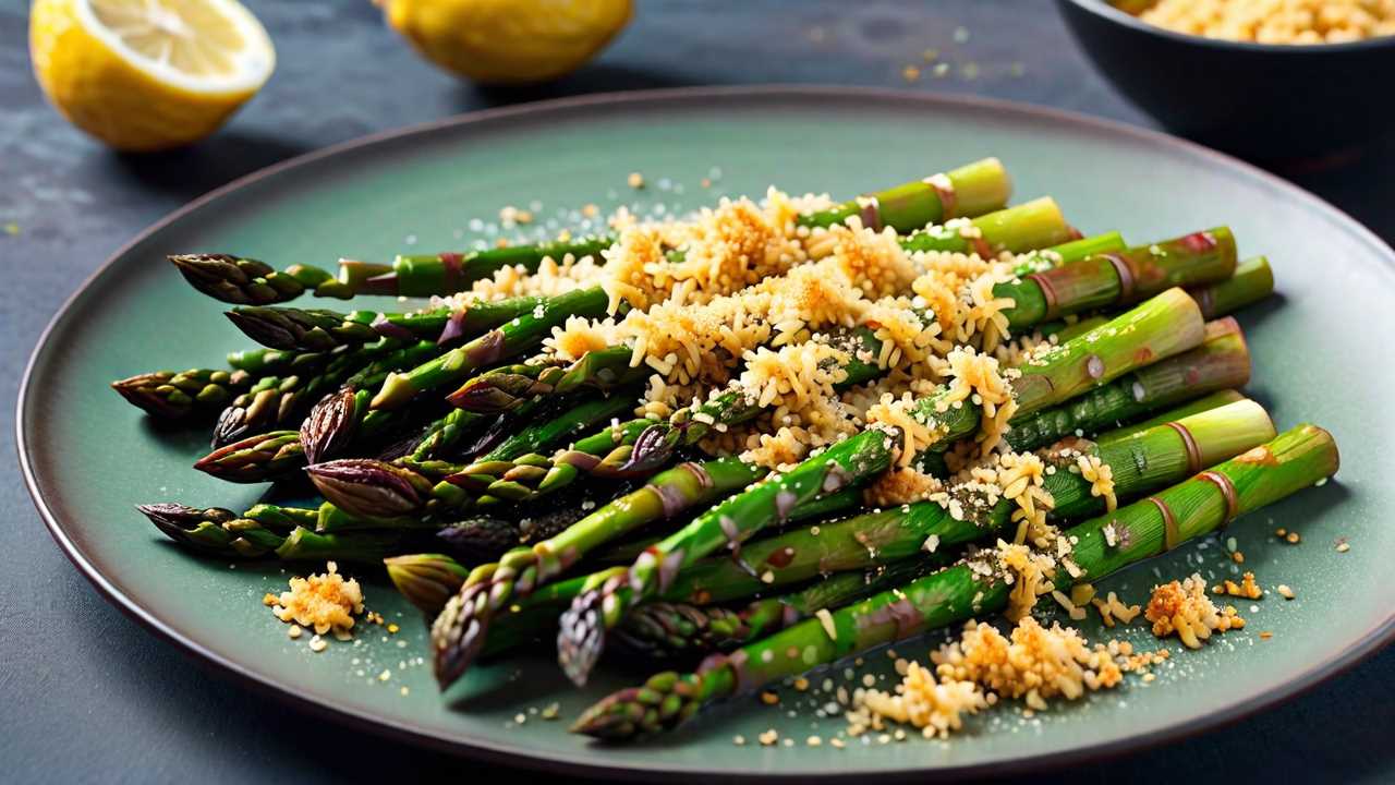 Grilled Asparagus with Parmesan Crumble