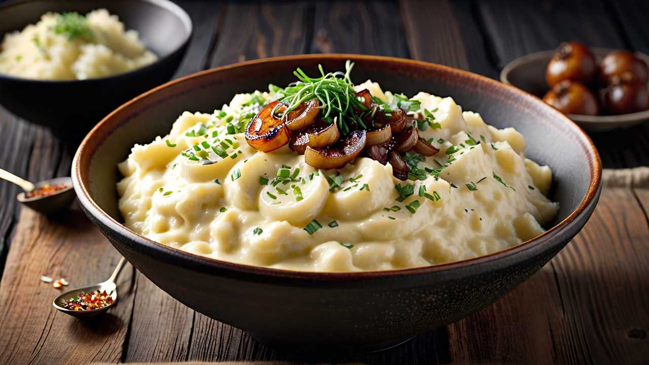Caramelized Onion and Goat Cheese Mashed Potatoes