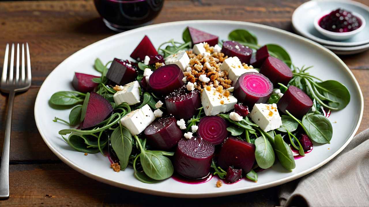 Roasted Beet and Goat Cheese Salad