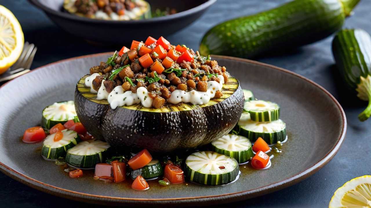 Zucchini and Ricotta Stuffed Portobello Mushrooms