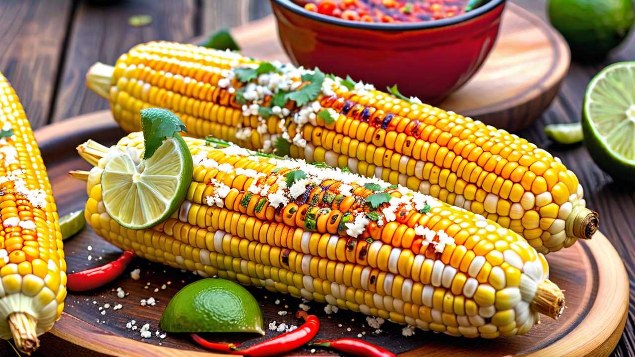 Grilled Corn on the Cob with Cotija Cheese