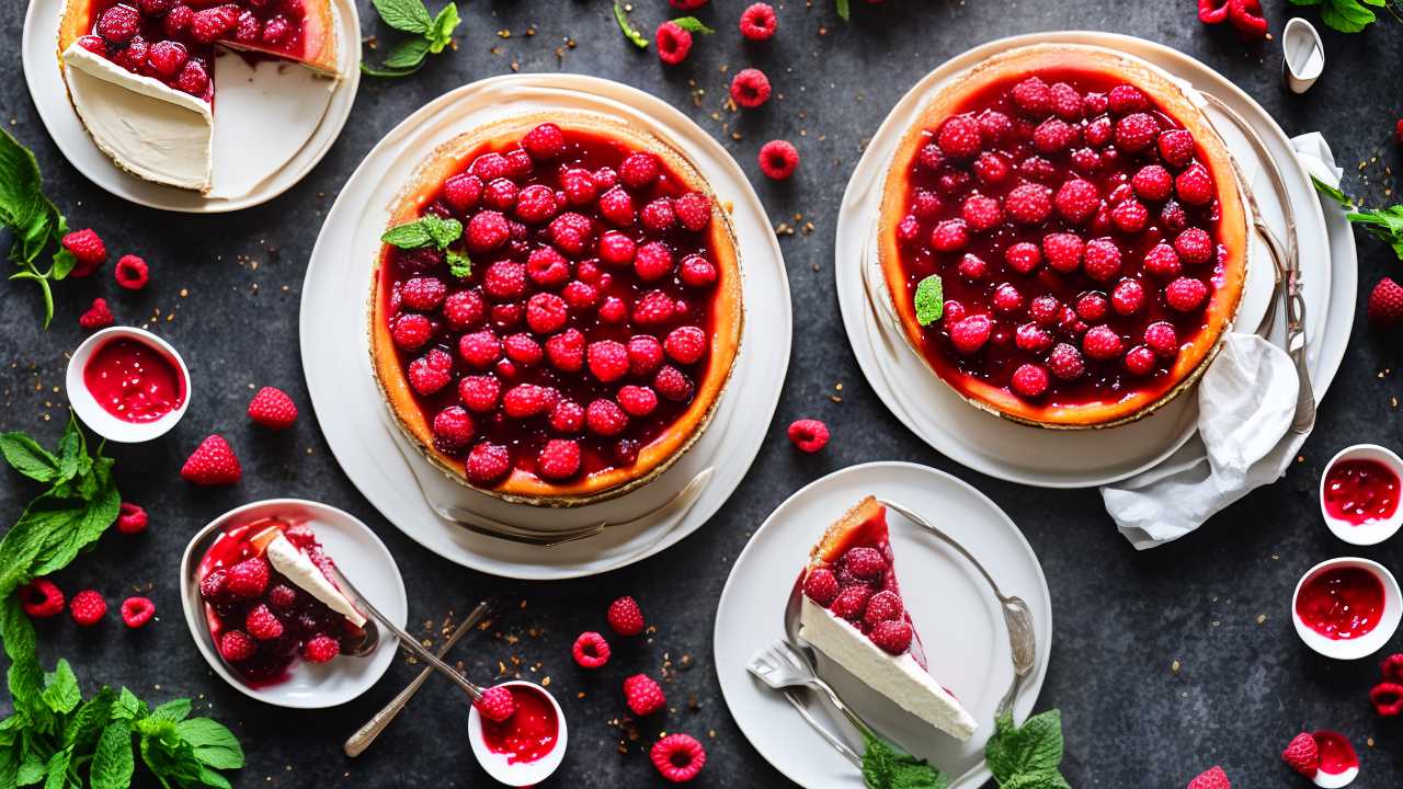 Ricotta Cheesecake with Raspberry Sauce