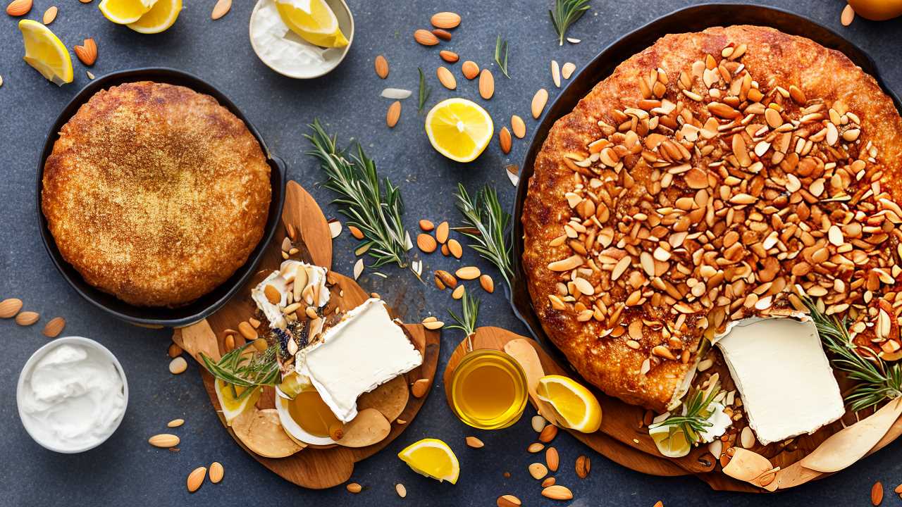 Baked Brie with Honey and Almonds