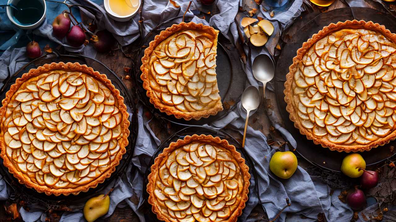 Gorgonzola Pear Tart with Honey Drizzle