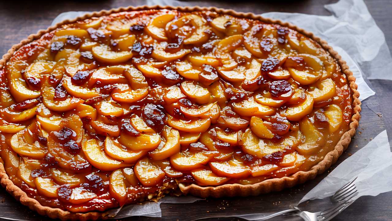 Gorgonzola Pear Tart with Honey Drizzle
