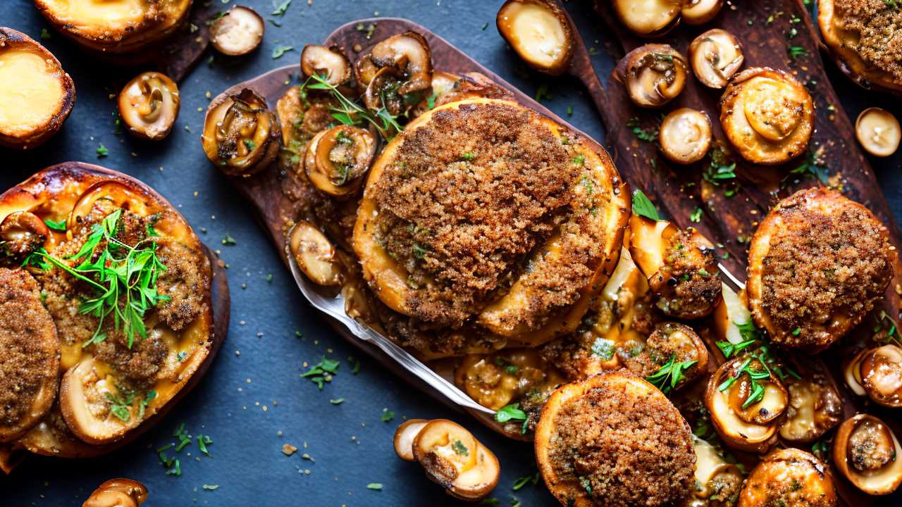 Gouda Stuffed Mushrooms