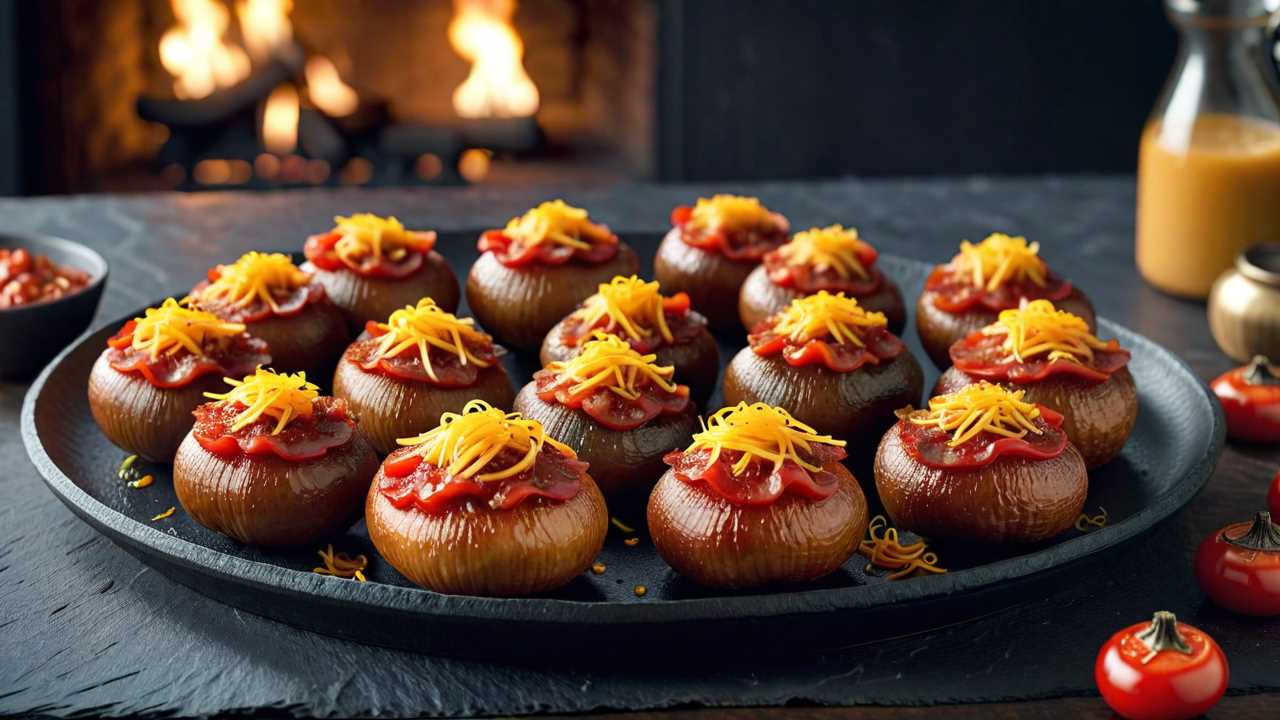 Pepperoni CheeseButta Fiesta Stuffed Mushrooms