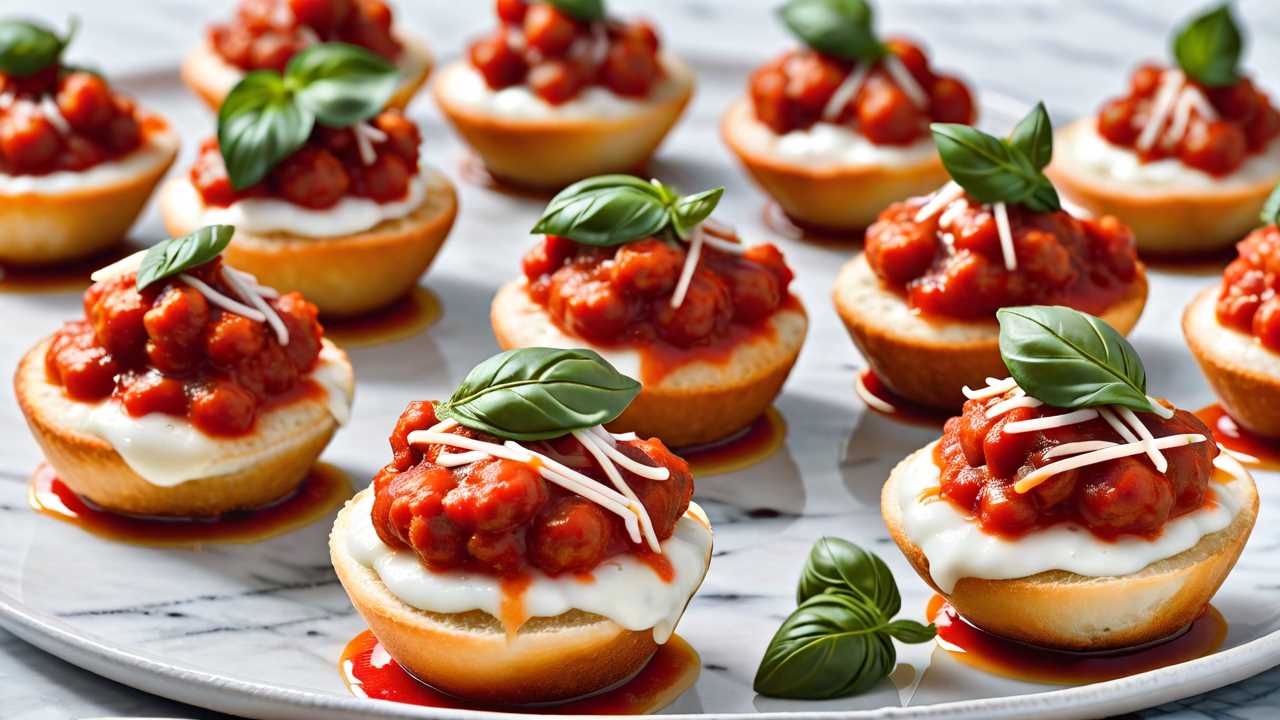 Mini Pepperoni Pizza Bites with Spicy Marinara