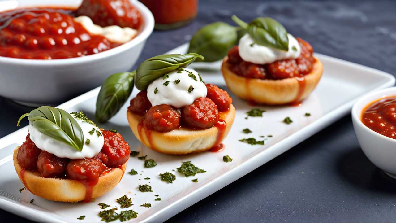 Mini Pepperoni Pizza Bites with Spicy Marinara