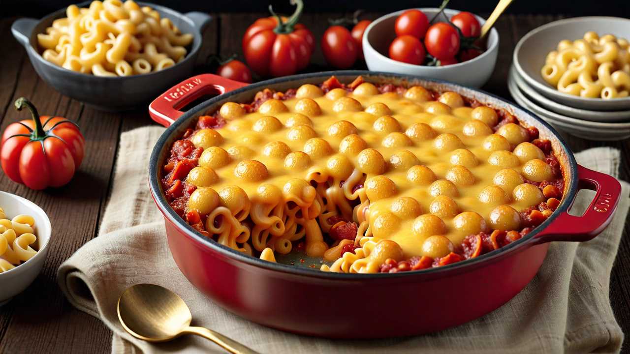 Zesty Pepperoni Mac and Cheese Bake