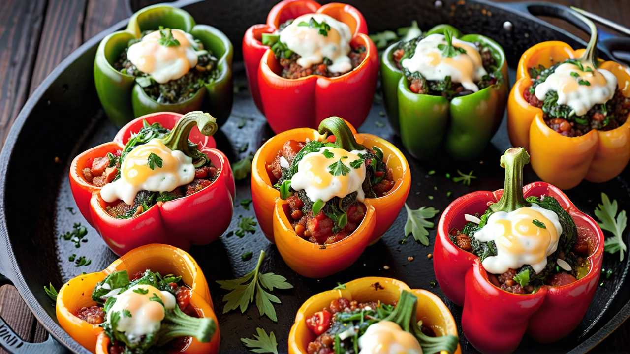 Pepperoni CheeseButta Fiesta Stuffed Bell Peppers