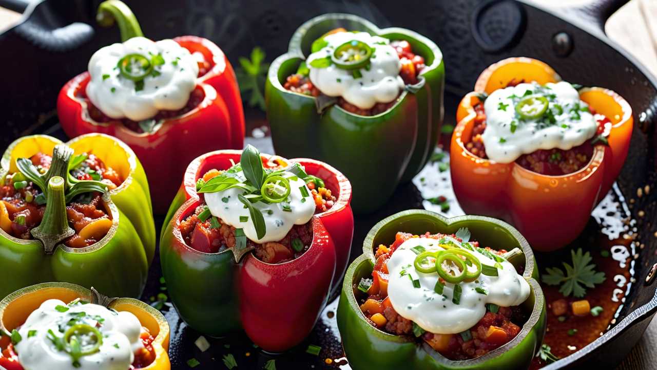 Pepperoni CheeseButta Fiesta Stuffed Bell Peppers