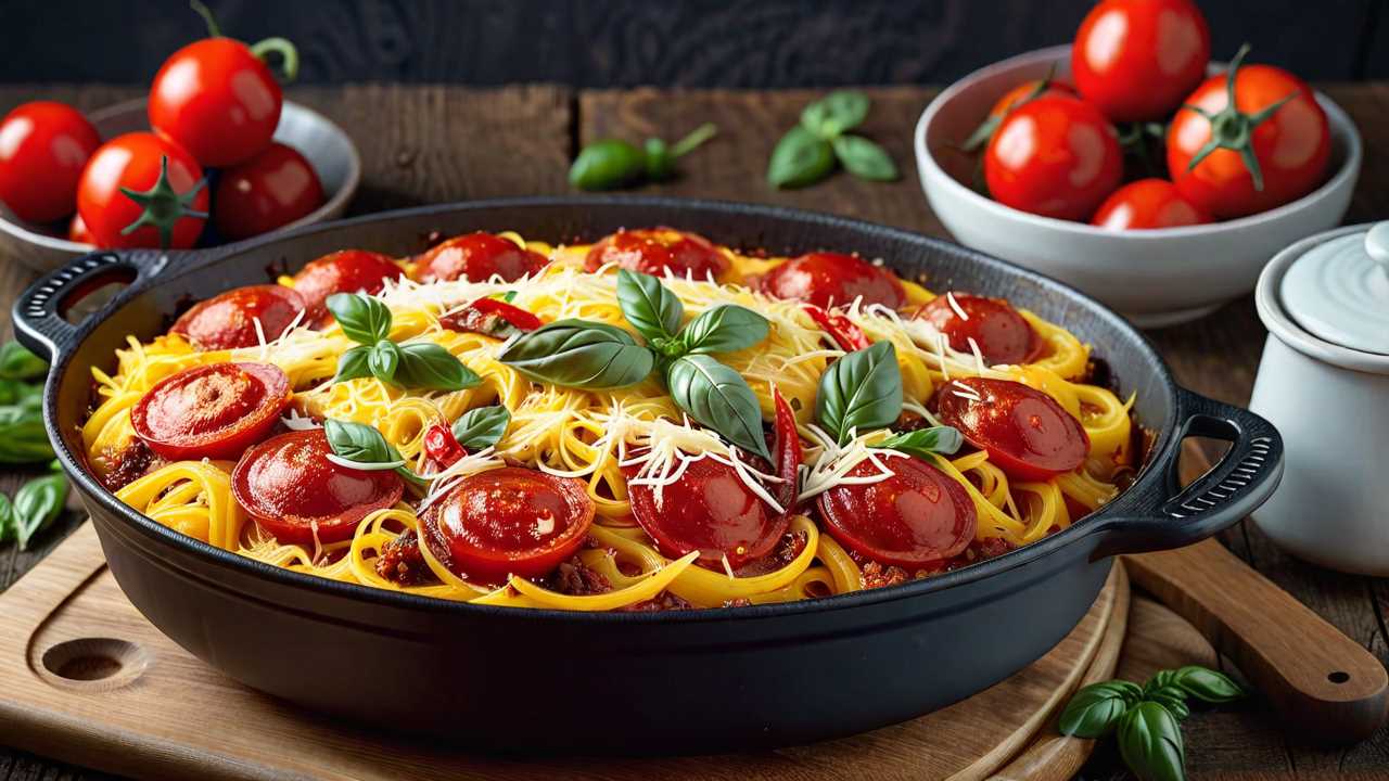 Zesty Pepperoni Spaghetti Squash Bake