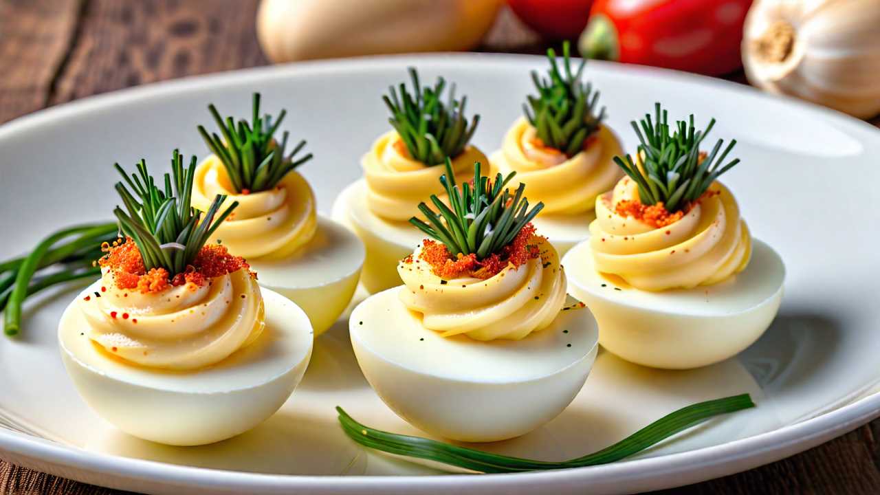 Creamy American Cheese Deviled Eggs