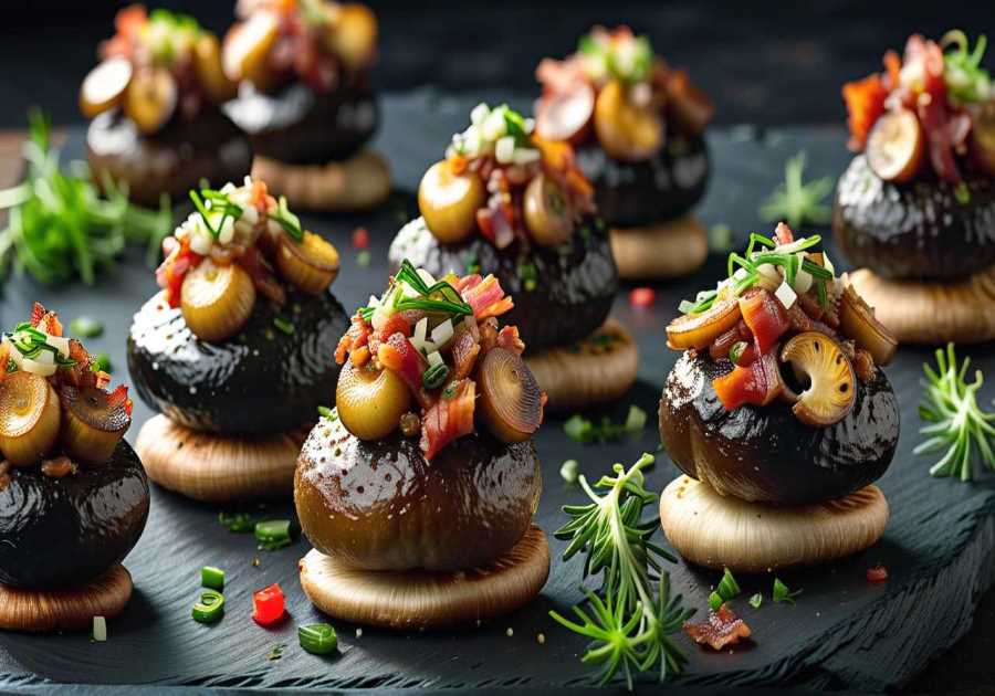 Spicy Pepper Jack Stuffed Mushrooms