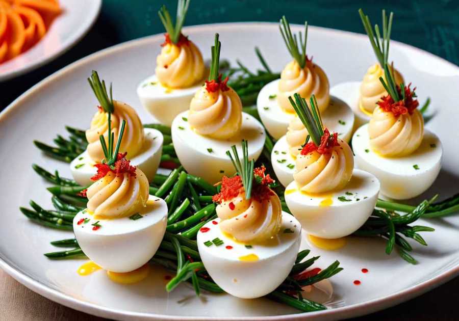 Creamy American Cheese Deviled Eggs