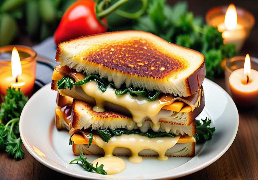 Gourmet Grilled Cheese with Caramelized Onions