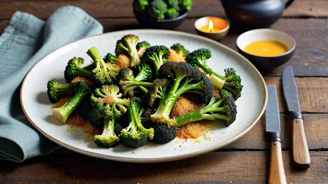 Roasted Broccoli with Parmesan Crust